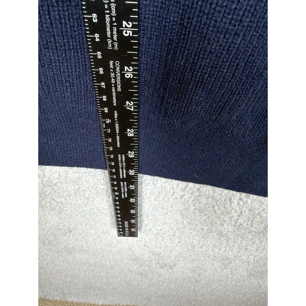 NWT Gap Sweater Mens 2XL Navy Blue Shawl Collar Solid Rib Cotton‎ Pullover